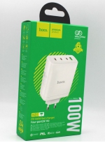 HOCO    1-USB, 3- Type-C  PD 100W QC3.0  