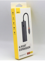 Baseus  USB OS Flite Series 4-Port Type-C - 4xUSB 3.0 Space Grey B0005280A813-03
